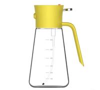 Pulvérisateur d'huile 2 en 1 pour bouteille de cuisson avec buse double action et couvercle inclinable pour une gestion efficace de l'huile (jaune)