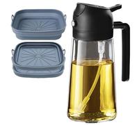 Pulvérisateur d'huile en silicone pour friteuse à air 470 ml 2 en 1, accessoires de cuisine, ustensiles de cuisine, ustensiles de cuisine, ustensiles de cuisine, accessoires de cuisine, ustensiles de