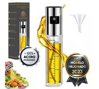 Pulvérisateur d'huile en verre en acier inoxydable 100 ml, huile d'olive, vaporisateur d'huile d'olive et de vinaigre, distributeur de cuisson