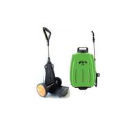 Pulverisateur électrique 16L Batterie Lithium 8Ah Chariot trolley et Bretelles Chargeur + 3 buses