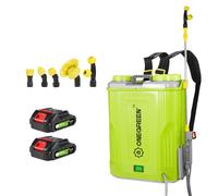 Pulvérisateur Electrique 20L, Pulvérisateur à pression 80psi - Pulvérisateur Toiture avec Lance Télescopique, 5 buses et 2 x 88VF batteries au lithium
