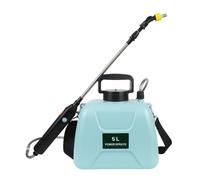 Pulvérisateur électrique 5L, arrosoir avec pistolet pulvérisateur, outil d'irrigation automatique for plantes de jardin, monsieur, Rechargeable par USB,Haute Efficacité(5L Electric Blue)