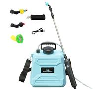 Pulvérisateur électrique 5L, avec 3 Buses de brumisation, Pistolet pulvérisateur télescopique Rechargeable, avec bandoulière réglable, pour Le Nettoyage par pulvérisation des Plantes de Jardin (C)