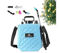 Pulverisateur Electrique 6 L/9 L, Pulverisateur de Jardin avec 3 Types de Puses, Tige Télescopique, Bandoulière Réglable, Pulverisateurtoiture pour Le Nettoyage par pulvérisation des Plants de Jardin