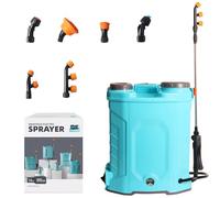 Pulvérisateur électrique à Batterie 16L Pulvérisateur à Dos Pression Réglable pour Jardin Plantes Toiture 12V