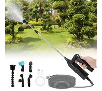 Pulvérisateur électrique à pression, pulvérisateur de jardin, lance de pulvérisation, 3 vitesses de pulvérisation, 4 buses, tuyau de 8 m et tube de pulvérisation extensible de 60 à 110 cm