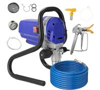 Pulvérisateur électrique airless 750 W haute pression réglable avec tuyau de 10 m pour murs, plafonds, bois, métal