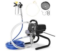 Pulvérisateur électrique airless 750 W haute pression réglable avec tuyau de 10 m pour murs, plafonds, bois, métal