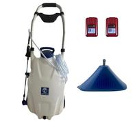 Pulvérisateur électrique Pro Sprayer OUTIWAX - 2 Batteries + Cloche de pulvérisation - Jet jusqu'à 10m à 13m - contenance 35L - 4 Buses Spray - Pulvérisateur électrique toiture Longue portée