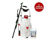 Pulverisateur électrique PRO SPRAYER PHOENIX 2 Batteries + Perche Télescopique 5,4 mètres + Produit ULTRA'DMOUSS 10 L