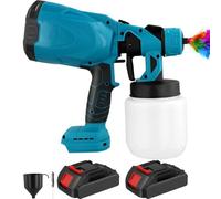 Pulvérisateur électrique sans fil avec 3 modes de pulvérisation, 2 batteries de 48 V et réservoir de 800 ml aérographe pour peinture pistolet pulvérisateur