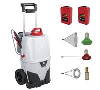 Pulvérisateur Électrique Spécial Toiture, Démoussage, Nettoyage et Applications en Hauteur. Projette 10m. Pulvérisateur Professionnel 35L, 7 Bar, Autonomie 6h, Tuyau 6m. Compatible Lance Télescopique