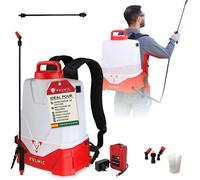 PULMIC Pulvérisateur Électrique à Batterie 15L Rechargeable, Pulvérisateur à Dos pour Jardin et Toiture, Autonomie 7h, Compatible Lance Télescopique, 3 Buses Incluses, Haute Portée (1 Batterie)