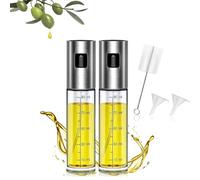 Pulverisateur Huile, Vaporisateur Huile, Spray Huile et de Vinaigre, 2PCS avec 1 Brosse 2 Entonnoir Spray Huile Cuisine Vaporisateur Bouteille avec Échelle Spray Alimentaire