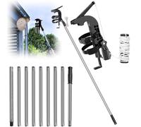 Pulverisateur lance télescopique anti-guêpes 3,6 m - Support de pulvérisateur avec filetage 3/4", angle réglable - Adaptateur pour bombe anti-guepes et frelons extérieur - perche telescopique