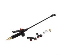 Pulvérisateur manuel à dos avec 3 buses, lance de pulvérisation en fibre de verre résistante aux acides, ventilateur et buse réglables, kit de connecteur de tuyau cannelé en laiton, verrouillage