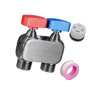 Pulvérisateur manuel à double sortie en laiton pour hygiène de salle de bain, soins des animaux domestiques et vannes filetées avec structure étanche en alliage de laiton