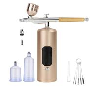 Pulvérisateur pneumatique professionnel multifonction 7,4 V en alliage de cuivre - Convient pour les soins de la peau - Aérographe créatif - Pulvérisateur artistique avec construction en alliage de