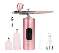 Pulvérisateur pneumatique professionnel multifonction 7,4 V en alliage de cuivre pour soins de la peau, kit d'aérographe créatif multi-buses pour la beauté et