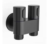 Pulvérisateur pour accessoires de salle de bain et WC - Robinet d'angle en alliage de zinc - Fixation murale - 1 à l'intérieur et deux - Purification de l'eau - Noir