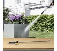 Pulvérisateur réglable pour tuyau de 3/8" avec vanne d'arrêt, tube en acier inoxydable de 73,7 cm, buse cannelée en laiton pour jardin et agriculture, brume
