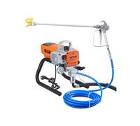 VEVOR Pulvérisateur sans Air avec Tuyau Haute Pression, Pistolet de Peinture Murale Plafond 1800 W, 3000 PSI, 1,8 L/Min, Pression de Pulvérisation Réglable, pour Peinture Intérieure Extérieure