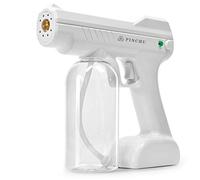 Pulvérisateur ULV portable, pulvérisateur de désinfection à main rechargeable, machine d'atomiseur de pistolet à vapeur nano lumière bleue, blanc