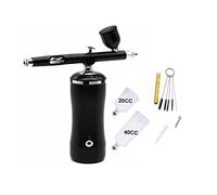 Pulvérisateurs de Peinture, Compresseur d'aérographe Complete Complete Portable Portable Portable Portable Pistolet d'oxygène Pistolet Auto Start and Stop Fonction Hobby Cosmétiques(Part D Black)