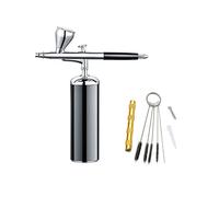 Pulvérisateurs de Peinture, Kit de compresseur de brosse à air intelligent Silent Personal Personal Cordon Graduit Stylos Stylos tanné Tan Master Craft Art Design Tool pneumatique(Part B Black)