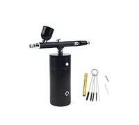 Pulvérisateurs de Peinture, Kits d'aérographe Double action avec Compressor Makeup Foundation Wireless Label privé Personnel multifonctionnel(Part B Black)