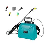 Pulvérisation électrique multifonctionnelle de 5 L avec 3 buses interchangeables, tige télescopique, sangle d'épaule ergonomique pour le nettoyage des pompes pulvérisées de jardin