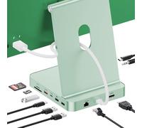 PULWTOP Amélioré iMac Hub pour iMac M1/M3/M4, Accessoires iMac avec boîtier SSD (SSD Non Inclus), hub USB C pour iMac 24 Pouces avec HDMI 4K@60Hz, 2,5 GbE (Vert)