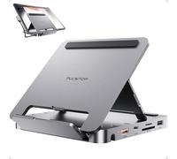 PULWTOP Hub USB C pour iPad Pro, Station d'accueil pour iPad avec boîtier SSD M.2, HDMI 4K @ 60 Hz, 100 W PD, Station d'accueil Pliable, Hub USB C pour iPadAir/Pro M1 M2 M4 M5, Windows