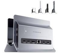 PULWTOP Station d'accueil verticale USB C pour MacBook avec boîtier SSD M.2 NVMe (SSD non inclus), 4K @ 60 Hz, 2 ports USB C10 Gbit/s, station d'accueil USB C compatible avec MacBook et autres