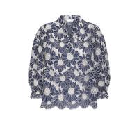 Pulz Chemisier 'PZADELE' bleu foncé / blanc, Taille M