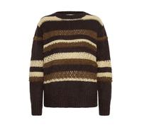 PULZ Jeans Pull-over 'Jackie' crème / marron / chocolat, Taille M