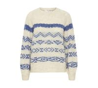 PULZ Jeans Pull-over 'Mimi' crème / indigo, Taille XXL