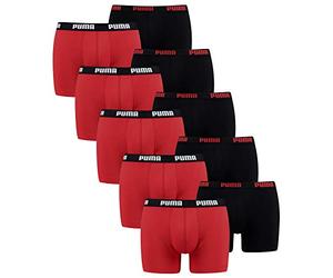 Puma 10 ER Pack Boxer Boxershorts Men Pant Underwear, Größe Bekleidung:XL, Farben:786 - Red/Black
