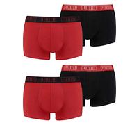 PUMA Lot de 2 Boxers Basiques pour Homme, Rouge/Noir, L