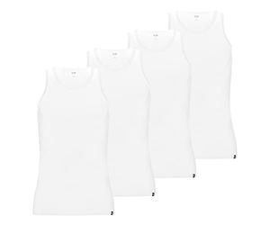 PUMA 100000891 Lot de 4 débardeurs basiques pour homme, article : -002 White, - 002 blanc, S