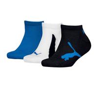 PUMA 100000969 Chaussettes de Baskets, Bleu Marine/Blanc/Bleu Fort, 27/30 EU (Lot de 3) Mixte Enfant