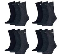 PUMA 12 Paar Sport Tennis Chaussettes Gr. 35-49 Unisexe pour Vous et Lui - 321 - Bleu Marine, 39-42