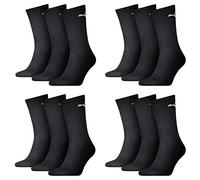 PUMA 12 Paar Sport Tennis Chaussettes Gr. 35-49 Unisexe pour Vous et Lui - Noir, 35-38