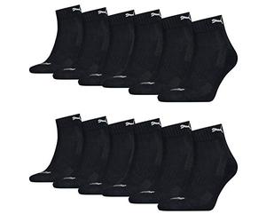PUMA 12 pairs of Quarter socks with terry sole Gr. 35-46 Unisex Cushioned Short Socks, Farben:Navy, Socken & Strümpfe:43-46