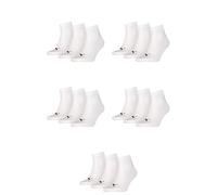 PUMA 15 pair Sneaker Quarter Socks Unisex Mens & Ladies, Farben:300 - white, Socken & Strümpfe:43-46