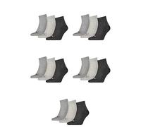 PUMA 15 pair Sneaker Quarter Socks Unisex Mens & Ladies, Farben:800 - anthraci/l mel grey/m me, Socken & Strümpfe:43-46