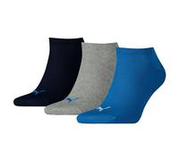 Puma Sneaker Chaussettes, Bleu/Gris, 39/42 (Lot de 3) Unisexe