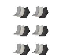 PUMA 18 pair Sneaker Quarter Socks Unisex Mens & Ladies, Farben:800 - anthraci/l mel grey/m me, Socken & Strümpfe:39-42