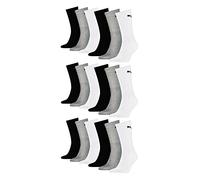 PUMA 18 pair Sport Socks Tennis Socks Gr. 35-49 Unisex, Farben:325 - white/grey/black, Socken & Strümpfe:47-49