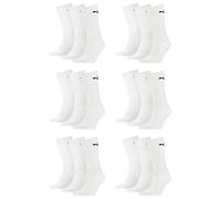 PUMA 18 Paire Chaussettes de Sport Tennis Chaussettes Gr. 35-49 Unisexe pour Vous et Lui - Blanc, 43/46